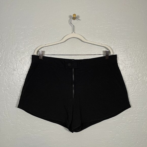 Athleta Pants - Athleta Women 14 Black Toasty Buns Insulated Shorts Pockets Puffer Quilted